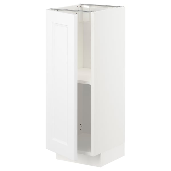 METOD Bänkskåp med hyllplan - vit/Axstad matt vit 30x37 cm