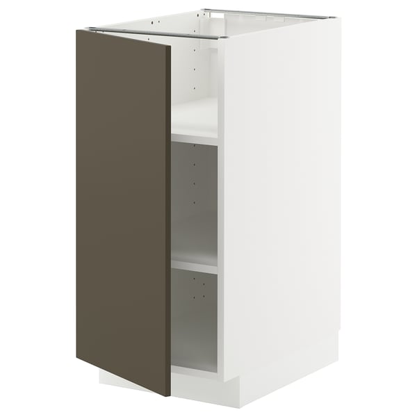 METOD Bänkskåp med hyllplan - vit/Havstorp brun-beige 40x60 cm