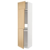 Ljus ek ikea METOD skåp med vit ram och hyllor
