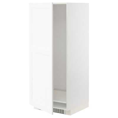 Vitt METOD-köksskåp, elegant design med justerbar hylla, möjlighet till vänster eller höger gångjärn.