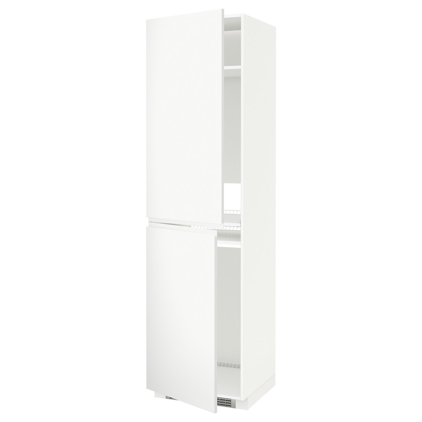 IKEA METOD högskåp för kyl/frys, vit/voxtorp matt vit, 60x60x220 cm