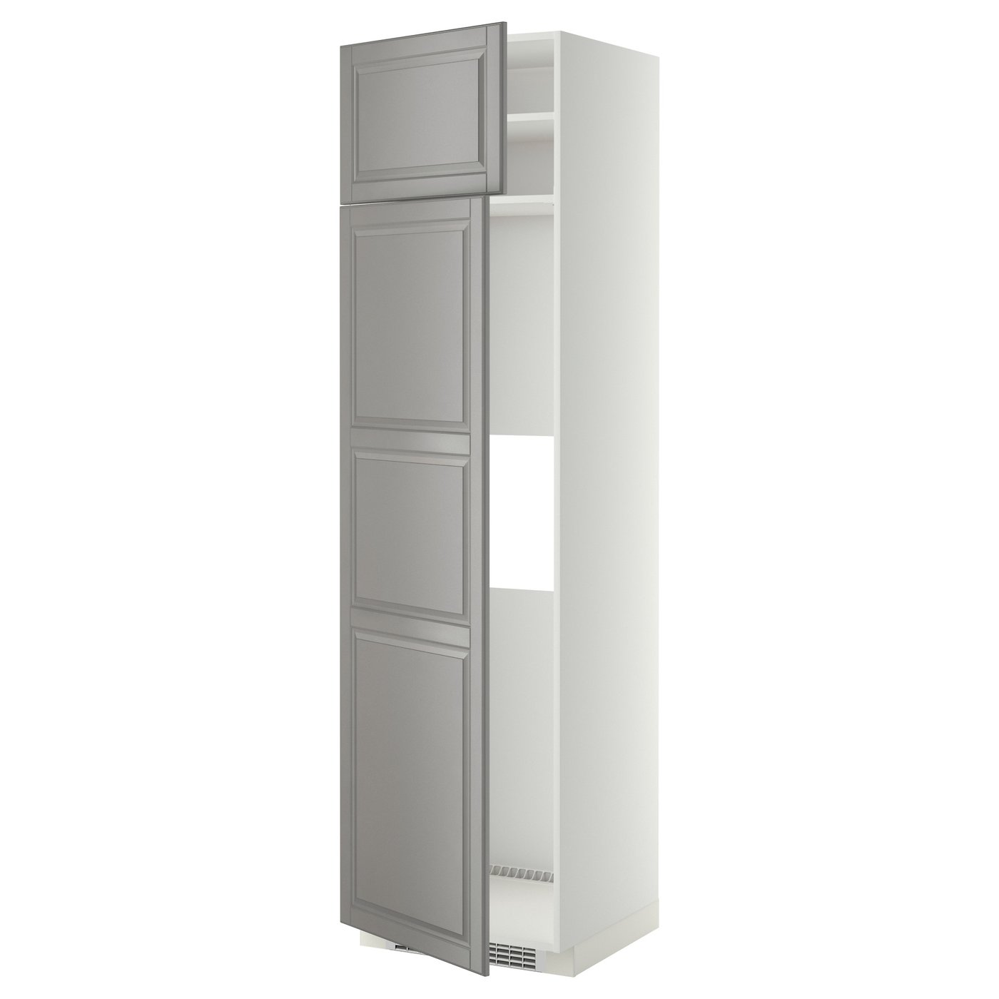 IKEA METOD hs f kyl el frys m 2d, vit/bodbyn grå, 60x60x220 cm