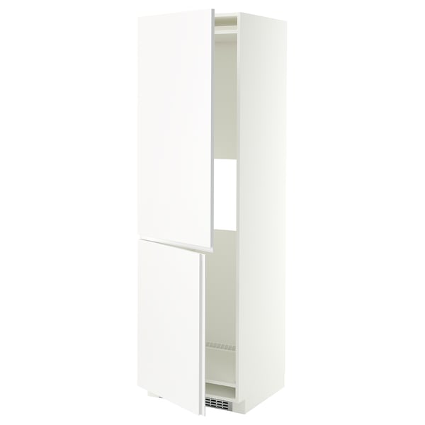 METOD Hs f kyl el frys m 2d, vit/VOXTORP matt vit vertikalt handtag, 60x60x200 cm