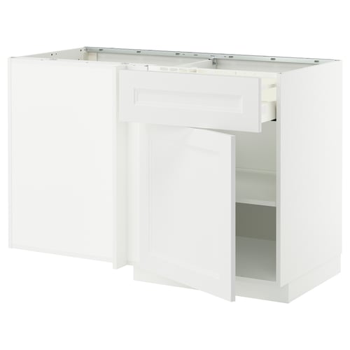Vit köksmöbel METOD: elegant, modern design med justerbar hylla.