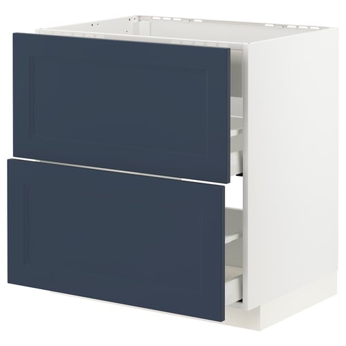 Ikea METOD blått köksskåp med lådor, modern design.