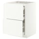 METOD / MAXIMERA Bänkskåp för häll/2 frntr/3 lådor, vit/Aspudden matt vit, 60x60 cm
