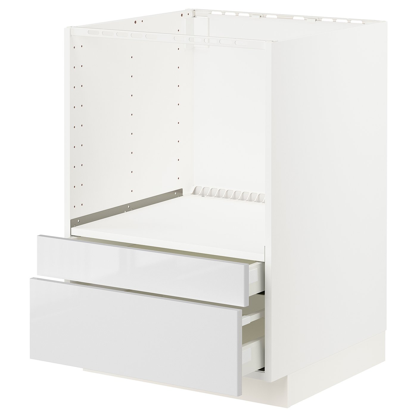 IKEA METOD / MAXIMERA bänkskåp för kombi mikro med lådor, vit/ringhult vit, 60x60 cm