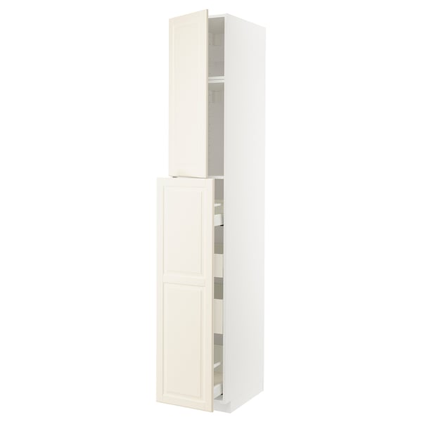 METOD / MAXIMERA Hs m utdrsfunk 1dörr/4lådor - vit/Bodbyn off-white 40x60x240 cm