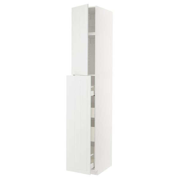 METOD / MAXIMERA Hs m utdrsfunk 1dörr/4lådor - vit/Stensund vit 40x60x240 cm