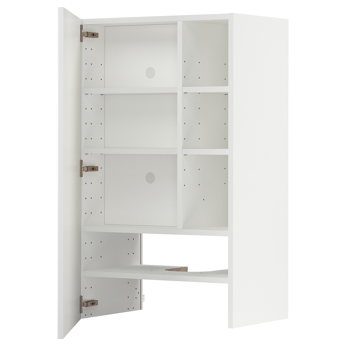 IKEA METOD väggskåp f köksfläkt/dörr, vit/ringhult vit, 60x100 cm