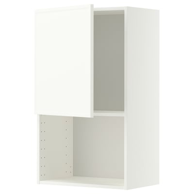 METOD Väggskåp för mikrovågsugn, vit/Aspudden matt vit, 60x100 cm