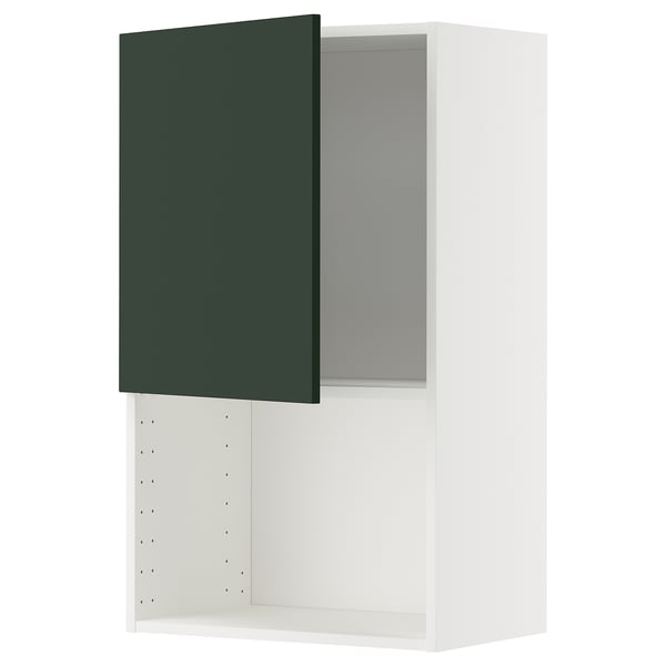 METOD Väggskåp för mikrovågsugn - vit/Havstorp djupgrön 60x100 cm