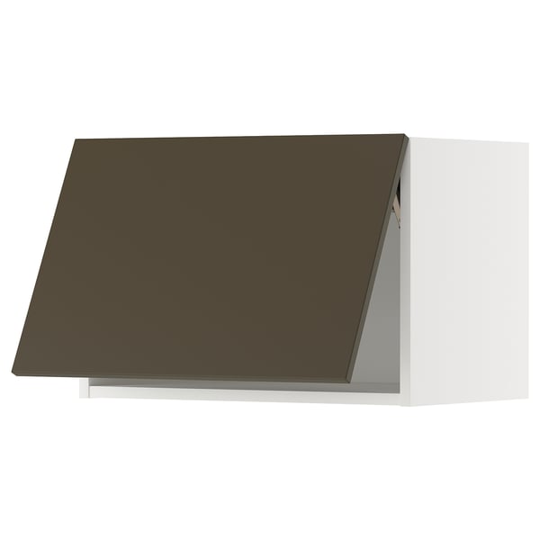 METOD Väggskåp horisontalt - vit/Havstorp brun-beige 60x40 cm