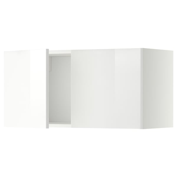 METOD Väggskåp med 2 dörrar - vit/Ringhult vit 80x40 cm