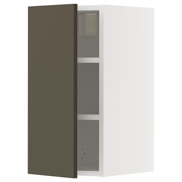 METOD Väggskåp med hyllplan - vit/Havstorp brun-beige 30x60 cm
