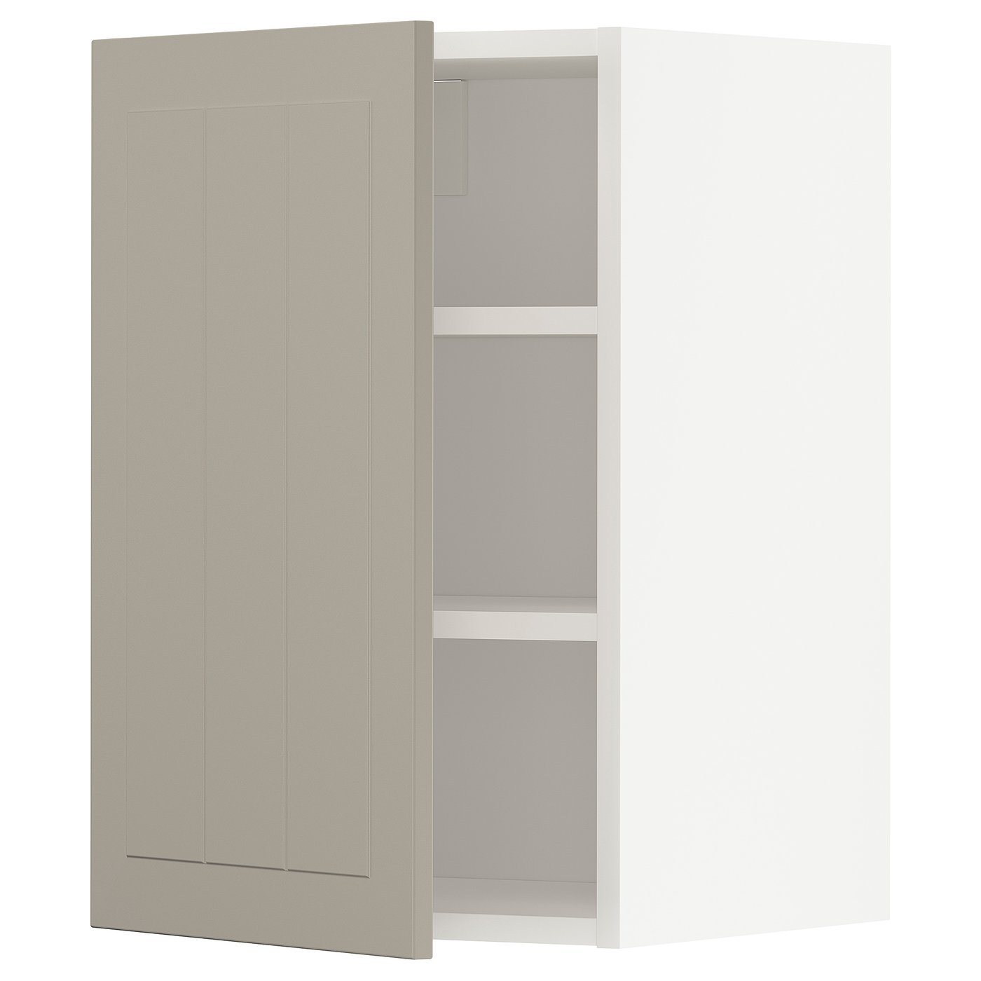 IKEA METOD väggskåp med hyllplan, vit/stensund beige, 40x60 cm