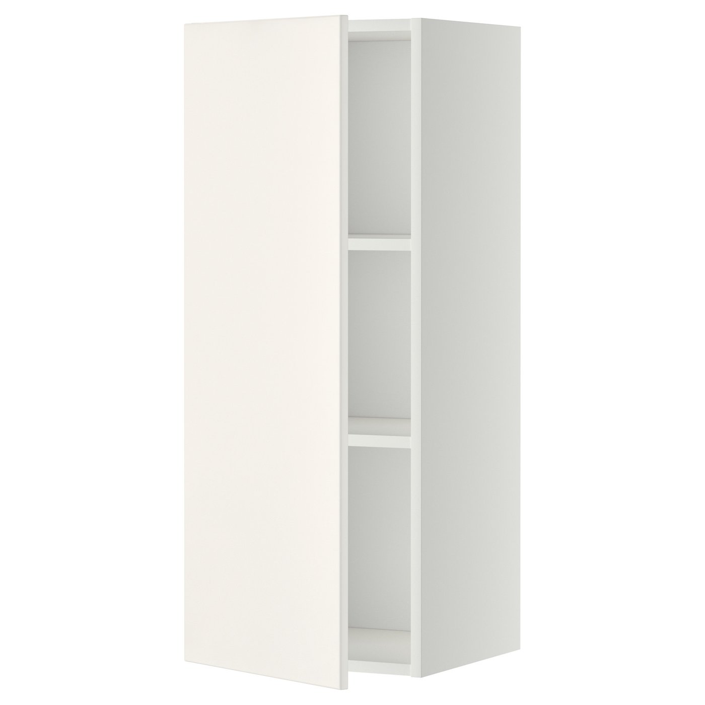 IKEA METOD väggskåp med hyllplan, vit/veddinge vit, 40x100 cm