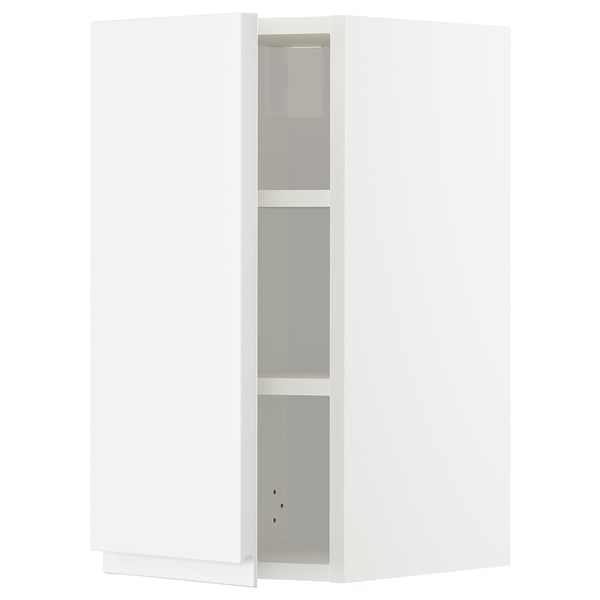METOD Väggskåp med hyllplan - vit/Voxtorp högglans/vit 30x60 cm