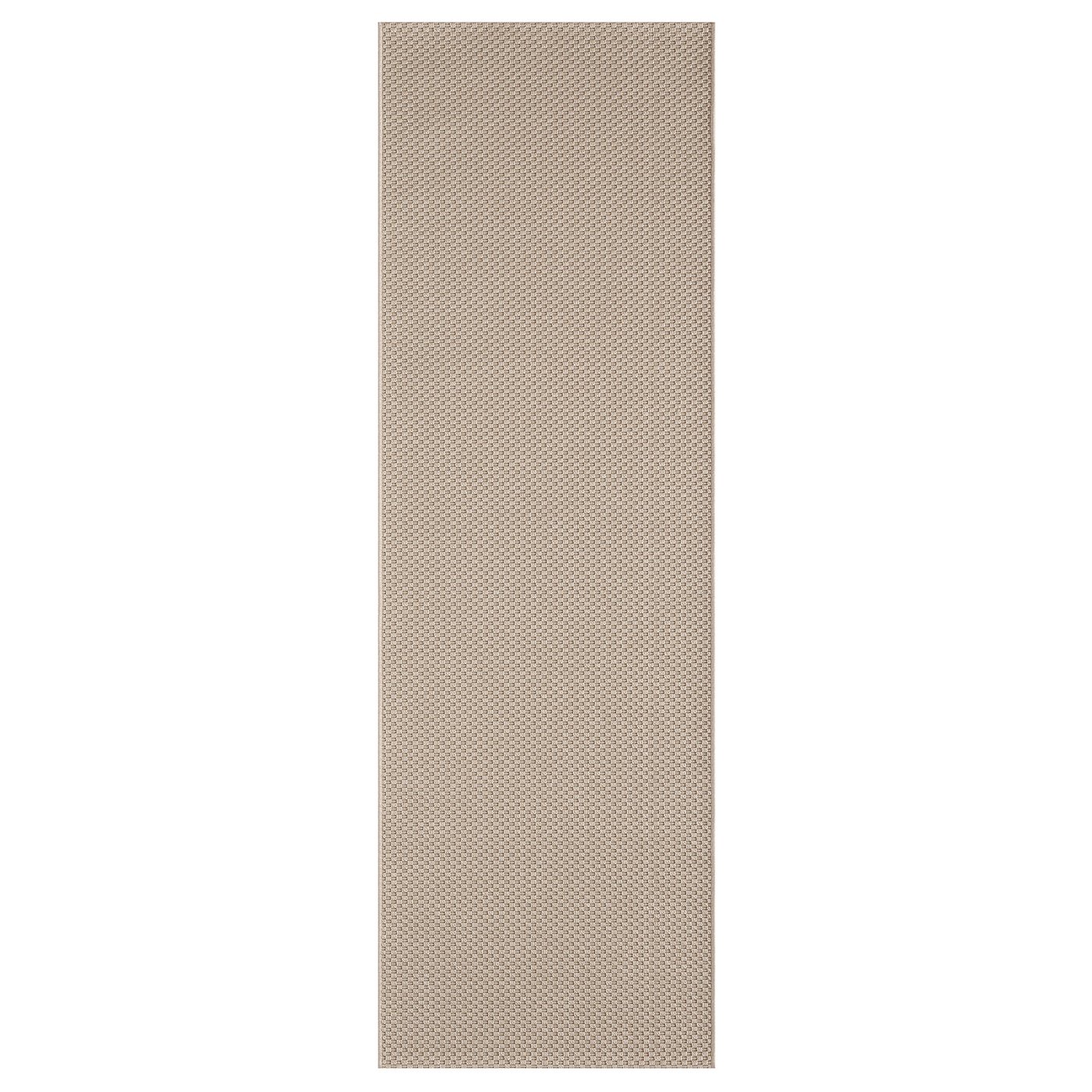 IKEA MORUM matta slätvävd, inom-/utomhus, beige, 80x250 cm