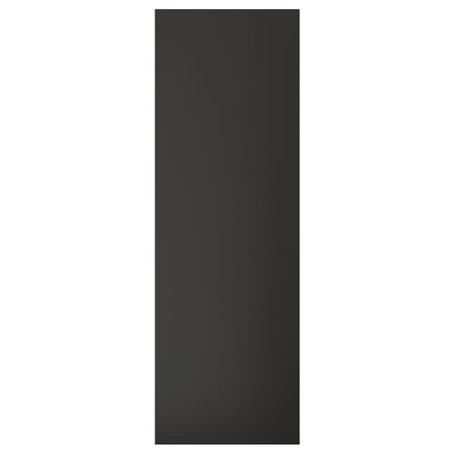 Svart rektangulär panel, modern design, återvunnet material, elegant finish.