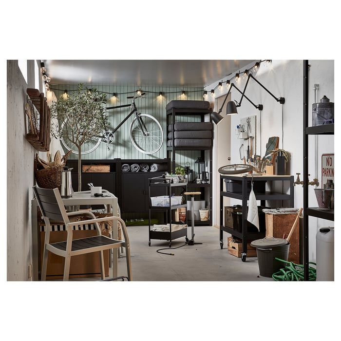 NISSAFORS Rullvagn, svart IKEA