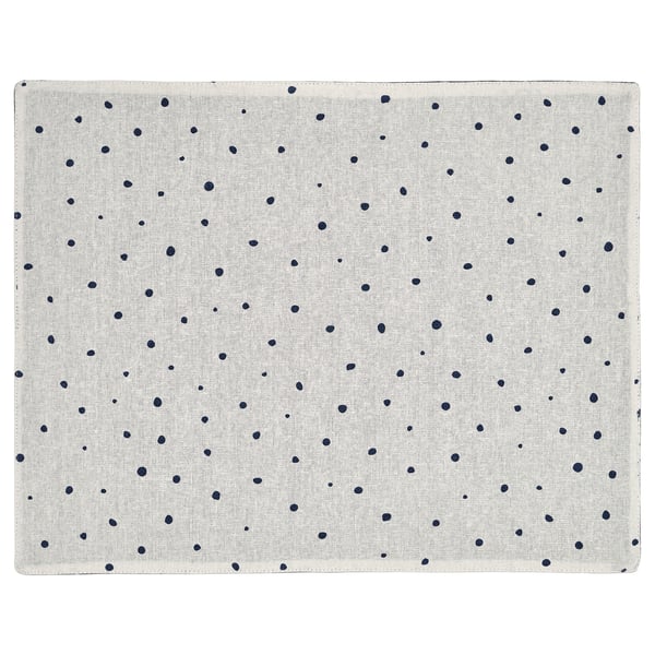 NISSÖGA Tablett - vit/mörkblå 45x35 cm