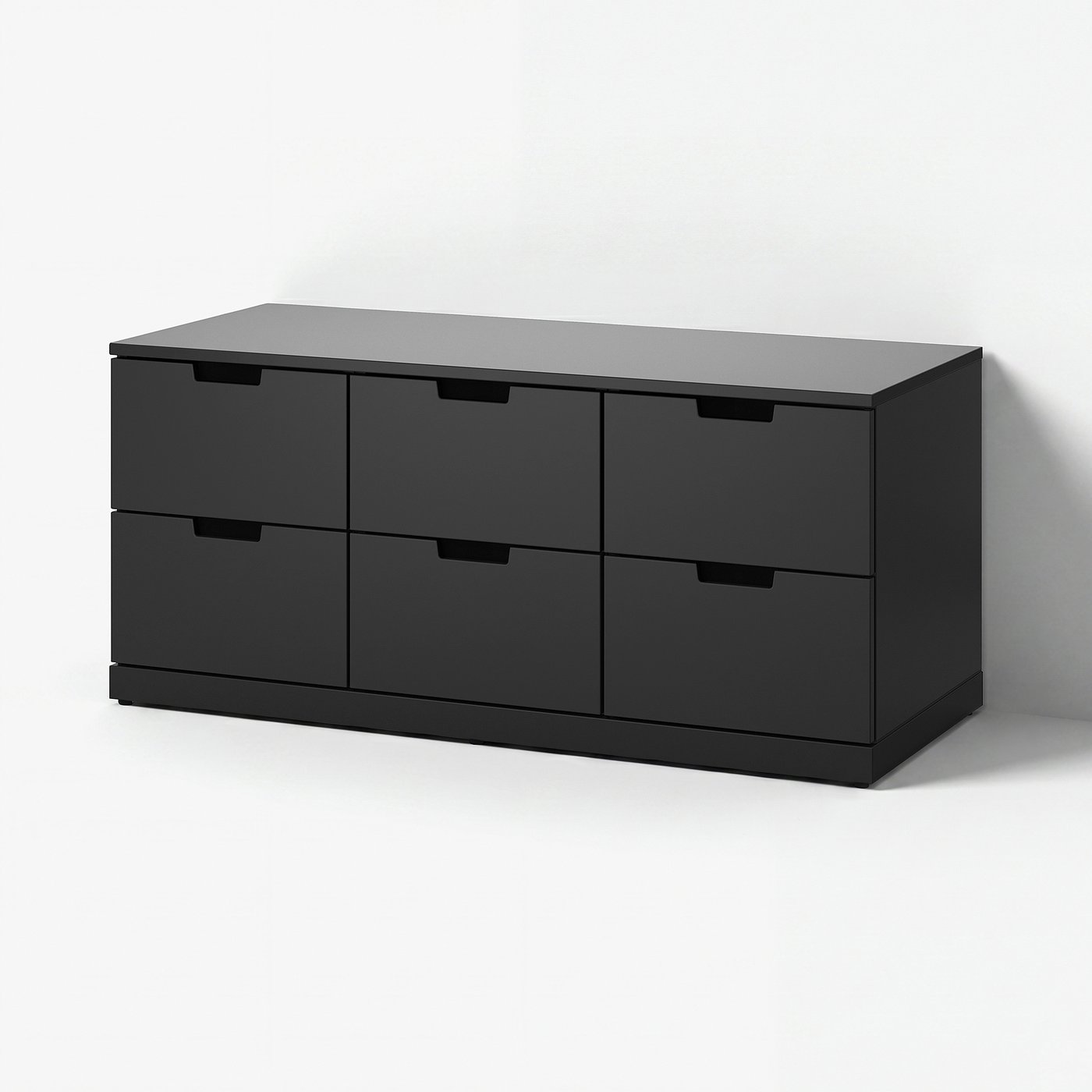 NORDLI Byrå med 6 lådor, antracit, 120x54 cm