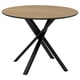 NORRMJÖLE Bord, ekmönstrad/svart, 105 cm