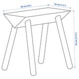 Illustration med mått för produkten: OMMJÄNGE.