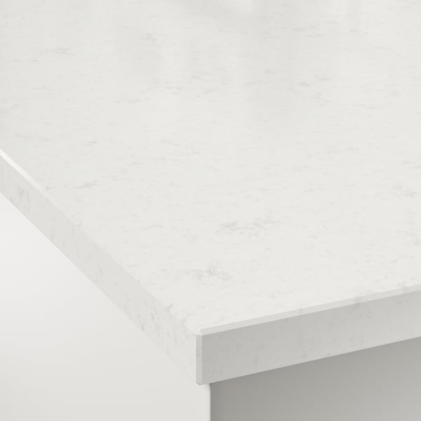Oxsten Mattbestalld Bankskiva Vit Marmormonstrad Kompositsten