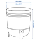 Illustration med mått för produkten: PÄRLRÖNN.