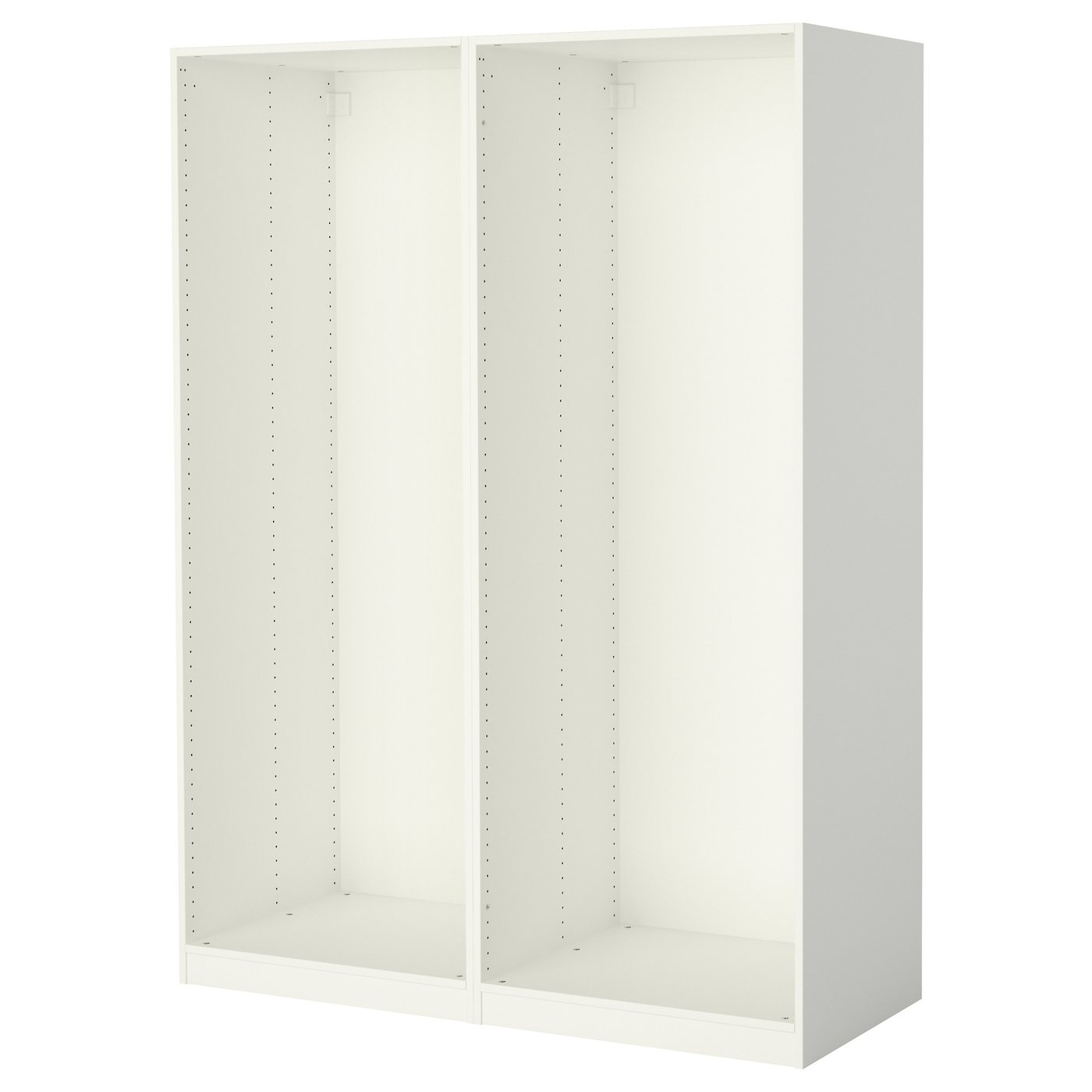 IKEA PAX 2 garderobsstommar, vit, 150x58x201 cm