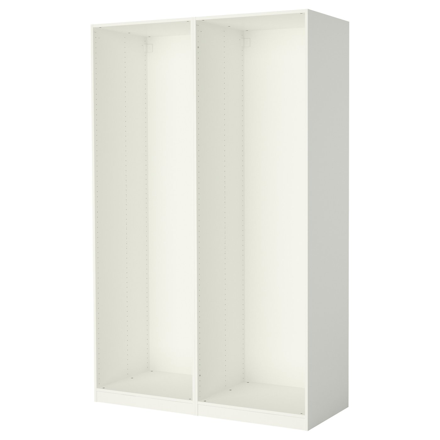 IKEA PAX 2 garderobsstommar, vit, 150x58x236 cm