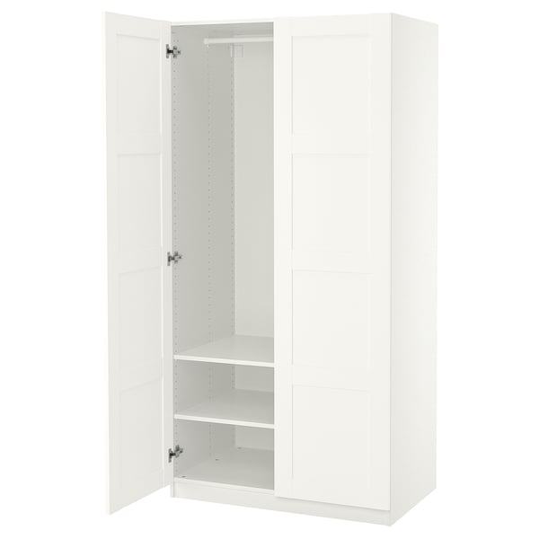PAX / BERGSBO Garderob - vit/vit 100x60x201 cm
