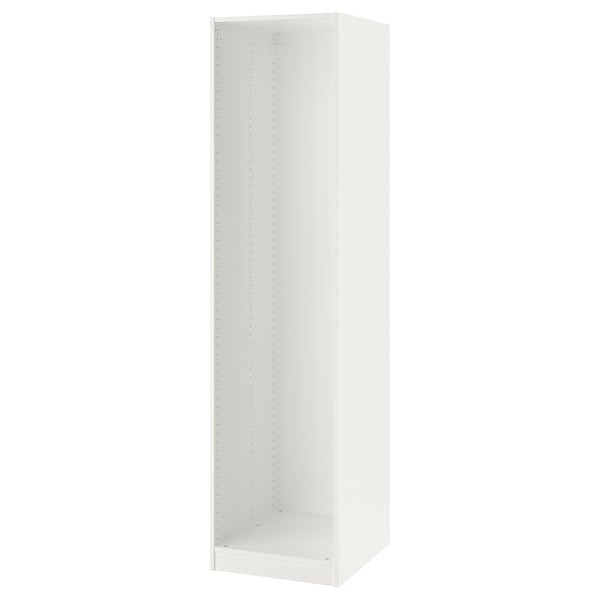 Vit PAX garderobsstomme, rektangulär, minimalistisk design.