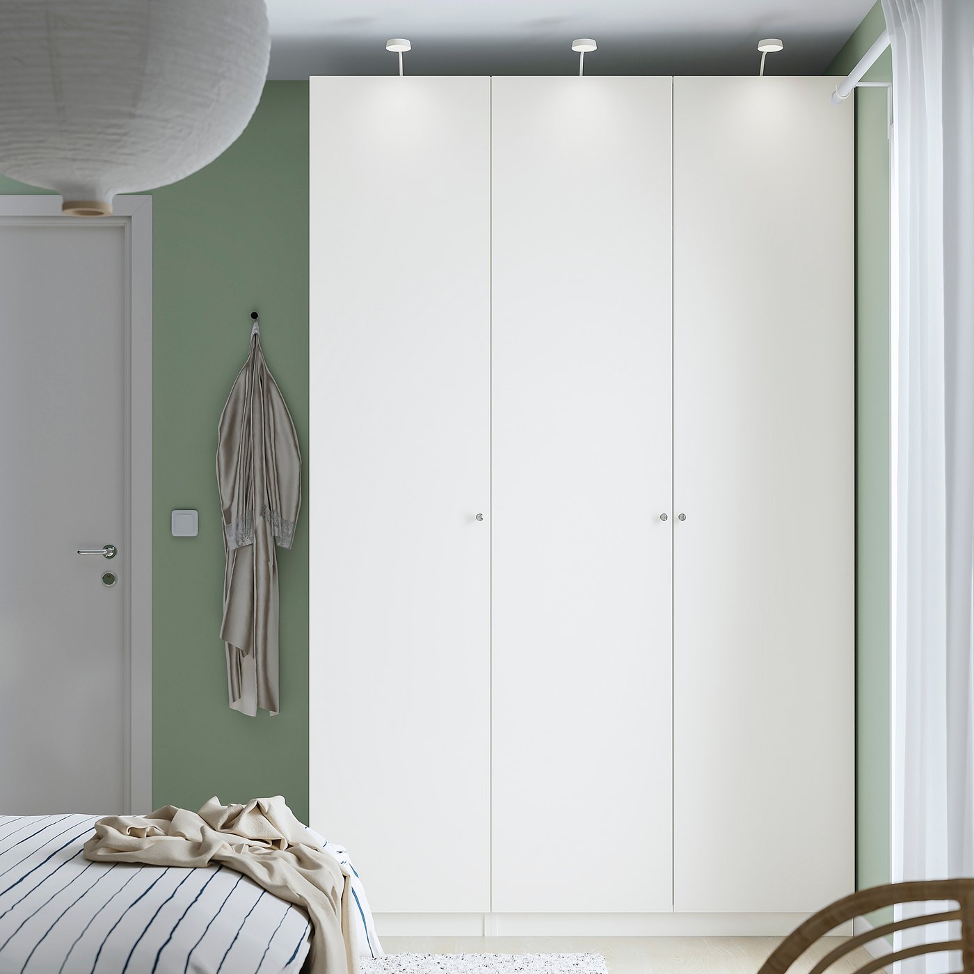 IKEA PAX / FORSAND garderobskombination, vit/vit, 150x60x236 cm