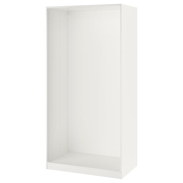 Vit ikea PAX garderobsram - modern, miljövänlig förvaring.