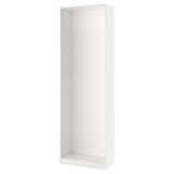 Ikea PAX garderobsram - vit, modulär design, justerbara fötter