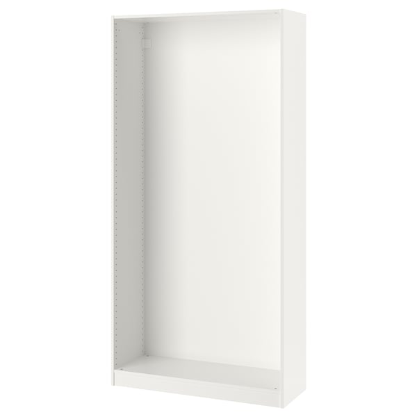 PAX garderobsstomme, vit, minimalistisk, metall, rektangel.