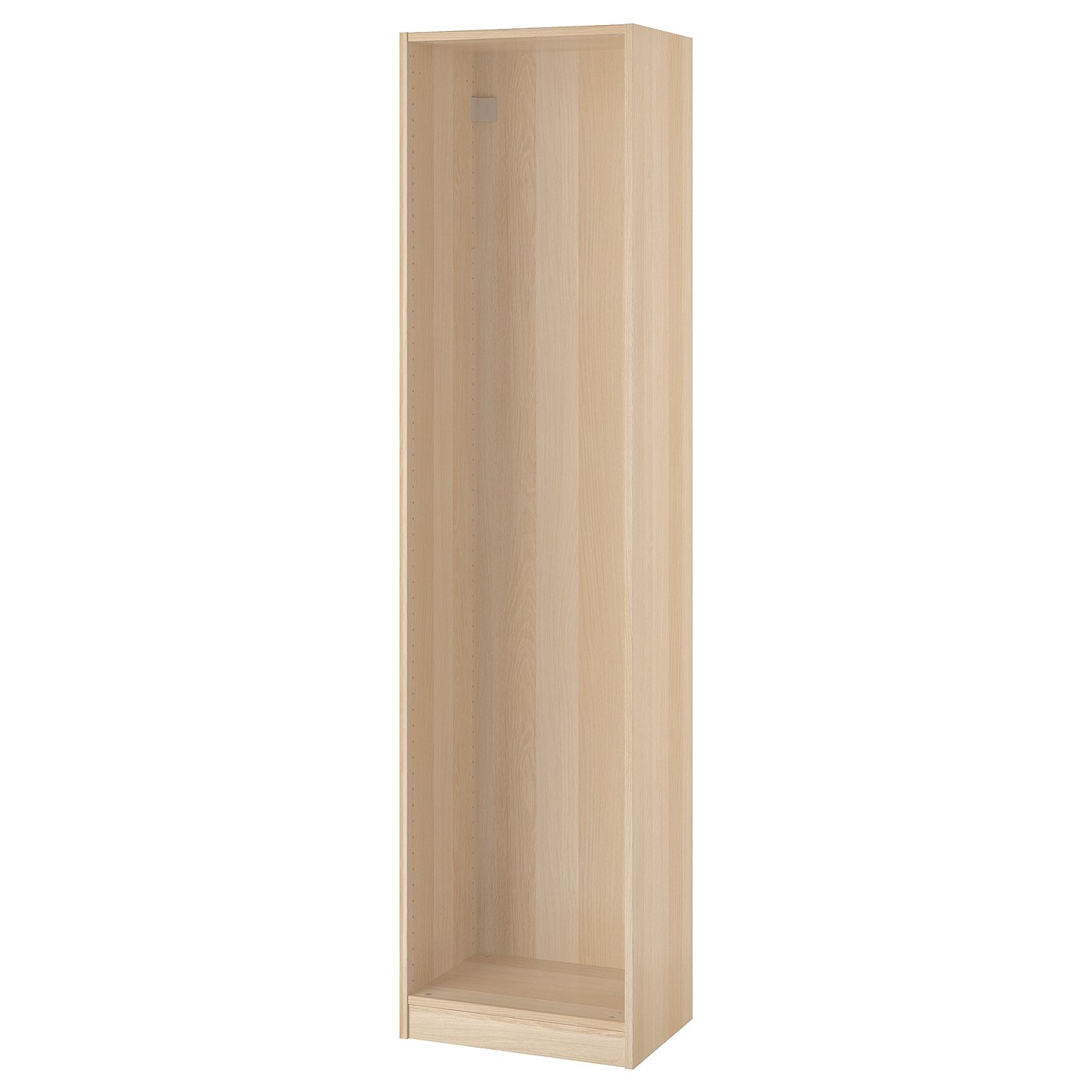 IKEA PAX garderobsstomme, vitlaserad ekeffekt, 50x35x201 cm