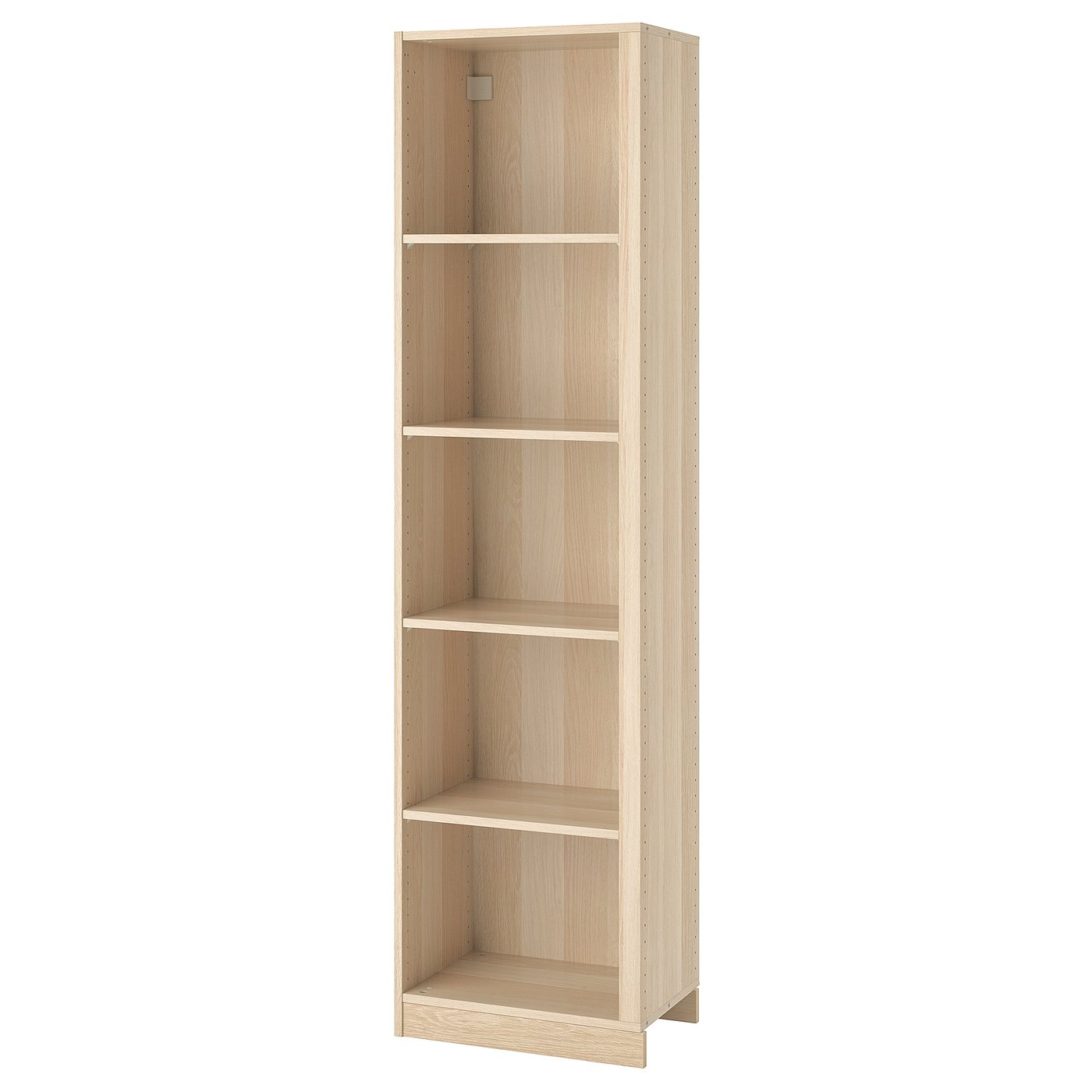 IKEA PAX påbyggnadsdel hörn med 4 hyllor, vitlaserad ekeffekt, 53x35x201 cm