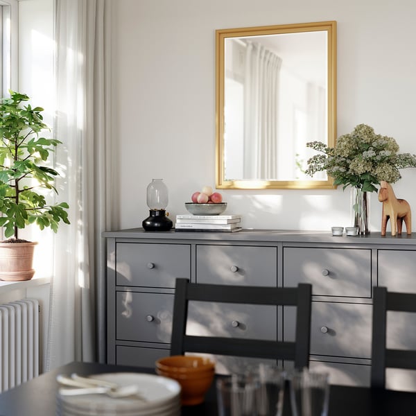 PINGSTSYREN Spegel, ljus gulbeige, 60x80 cm