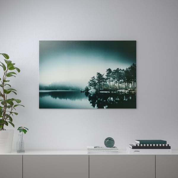 Pjatteryd Tavla Gra Sjo Ikea