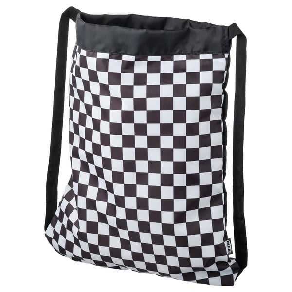 Pluggland Sack Rutmonster Svart Vit 45x37 Cm Ikea