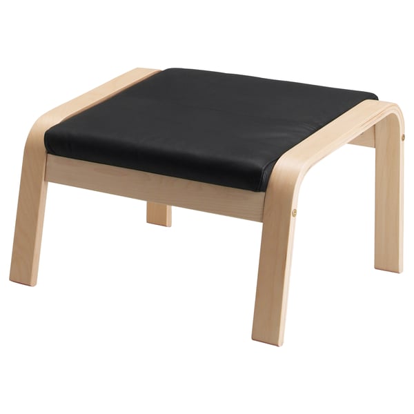 Poang Fotpall Bjorkfaner Smidig Svart Ikea