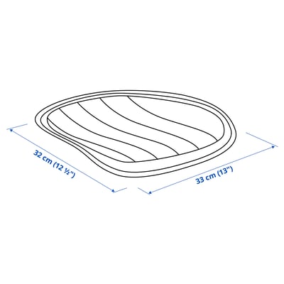 Turkos dyna, mjuk, oval form, för stol.