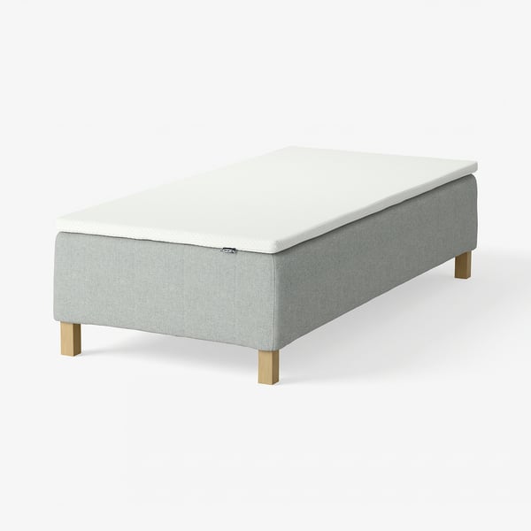 RÅHOLMAR Resårbtn m pocketresårkärna 5 zoner, inkl ben och bäddmadrass fast/Tibbleby beige/grå Nordberget, 80x200 cm