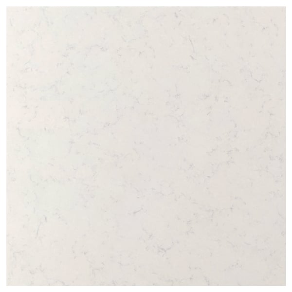 RÅHULT Måttbeställd väggplatta - vit marmormönstrad/kompositsten 1 m²x1.2 cm
