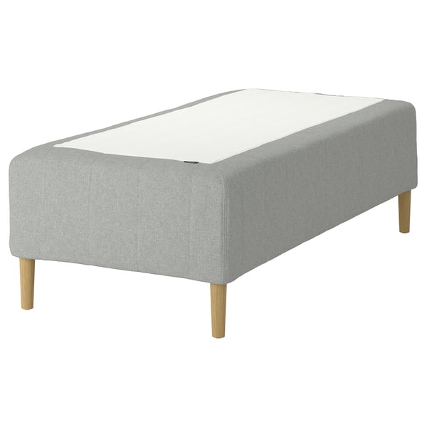 RISHÖJDEN Resårbtn m pocketresårkärna 7 zoner, inkl ben medium fast/Tibbleby beige/grå, 80x200 cm