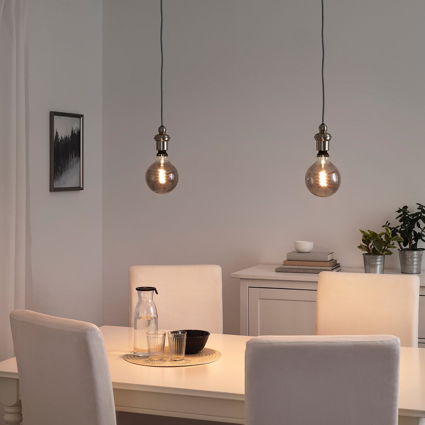ROLLSBO LED ljuskälla E27 200 lumen - dimbar/klot grå klarglas 125 mm